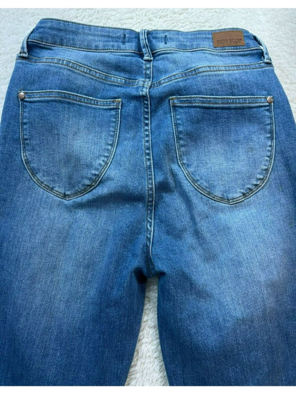 Judy Blue Womens Skinny Fit Jeans Size 5/27 Medium & Dark Wash Denim Stretch - Picture 11 of 12